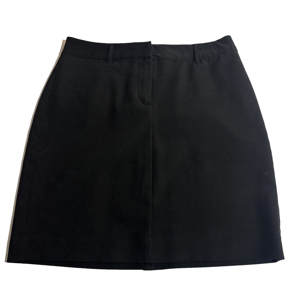 Black Business Casual‎ Pencil Skirt Back Slit Button Pocket Women's Size 4